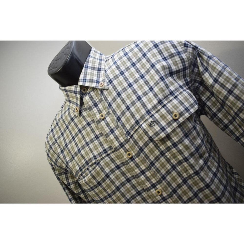 Southern Tide SkipJack Camp Dress Shirt Classic Plaid Long Sleeve Mens Medium